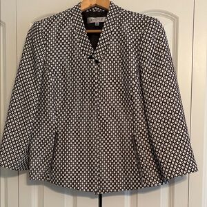 Kasper Monochrome Geometric Women's Blazer